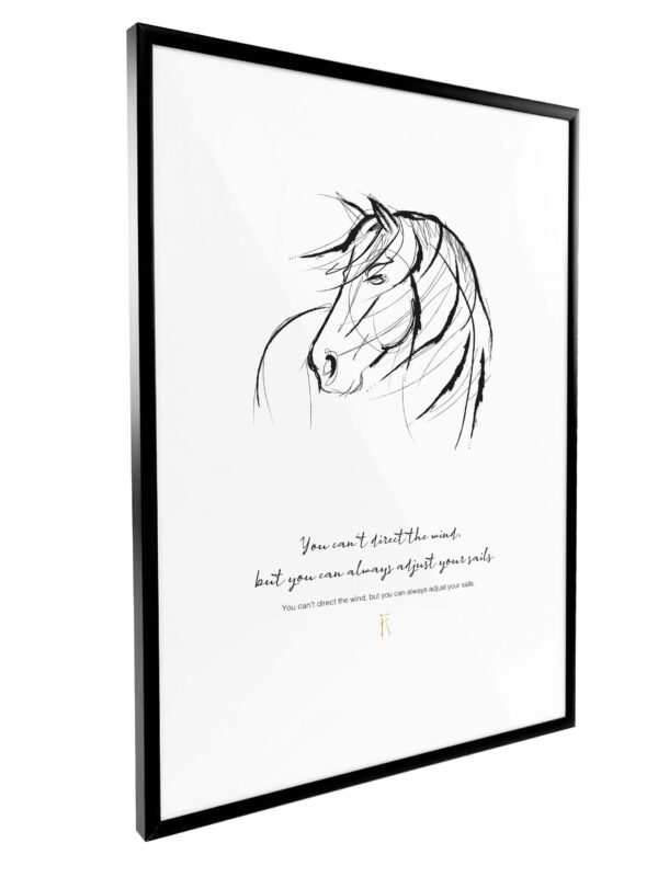 paard-tekening-poster-direct-wind-adjust-sails-in-lijst