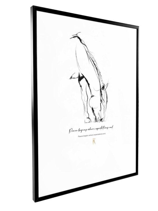 vggo-paard-tekening-poster-peace-lijst